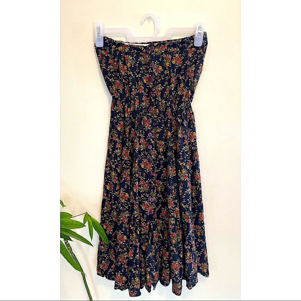 Vintage Express Strapless Dress 🌻